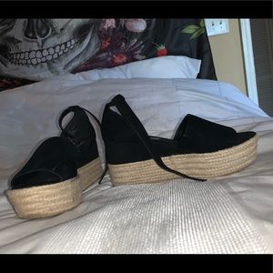 Steve Madden Black Platforms